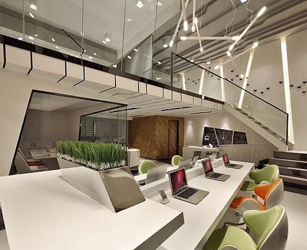 簡潔大氣的白色辦公室裝修設(shè)計風格